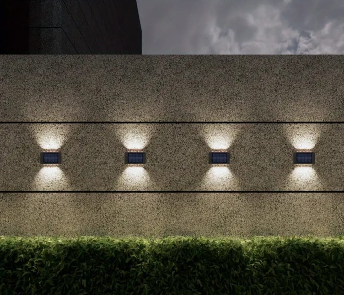 1 Pcs 10 LED Solar Convex Lens Wall Light - White Carousel 2