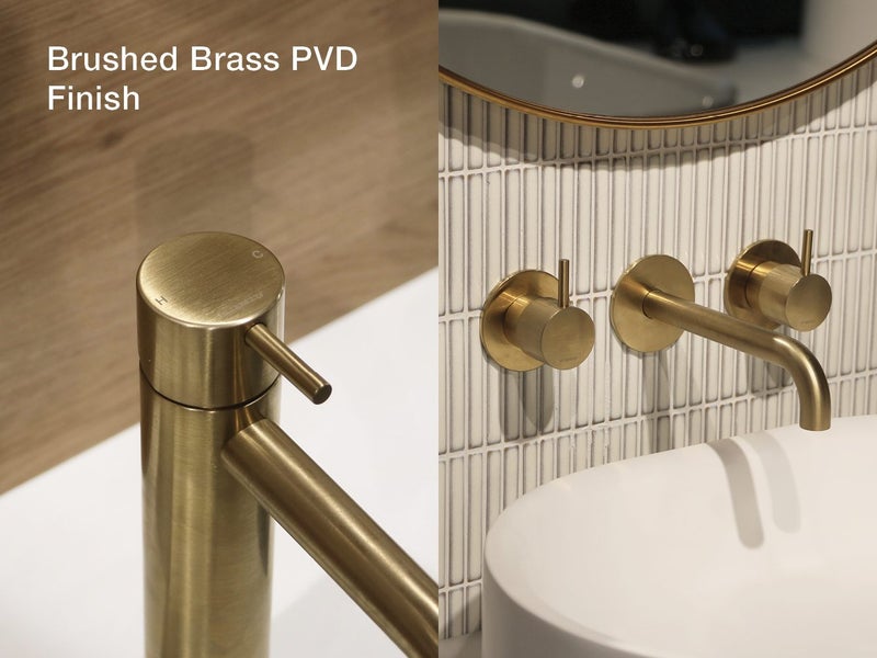 Buddy Square 2 Hole High Mixer Brushed Brass PVD *Excess Stock* Was $1599 Carousel 2
