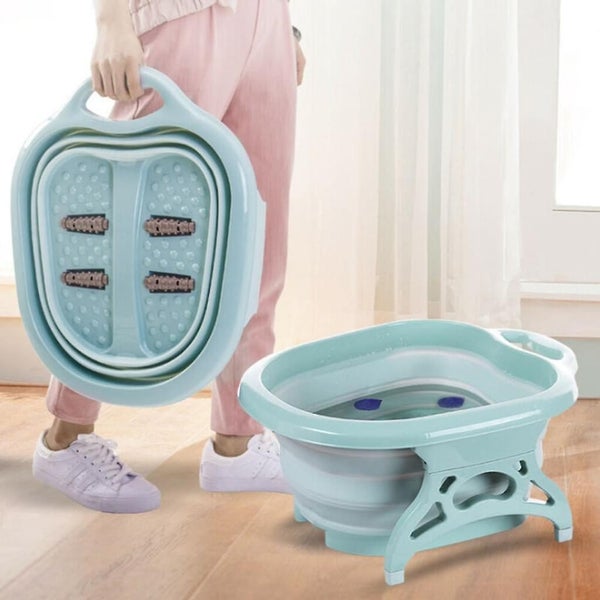 Collapsible Foot Bath Plain Foaming Massage Bucket Plastic Foot Bath Basin Large Carousel 2