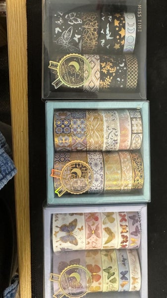 10Pcs Gold Foil Washi Tape Set - Decorative Scrapbooking & Journal Tape Carousel 3