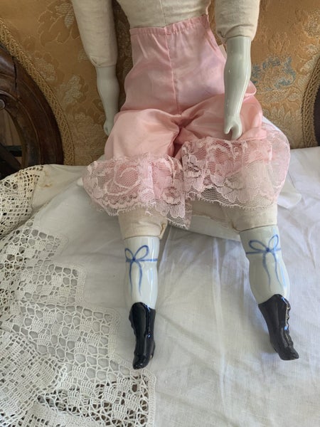 Antique CHINA HEAD Incredible German Doll Carousel 2