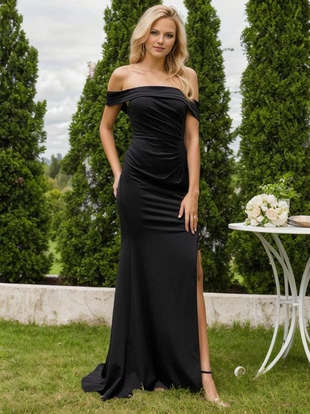 Wednesday off shoulder ball dress with split Express NZ wide63617297032323111