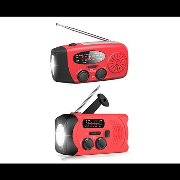 Emergency Hand Crank Radio with NOAA WEATHER FORCAST LED Flashlight 2000mA Carousel 1