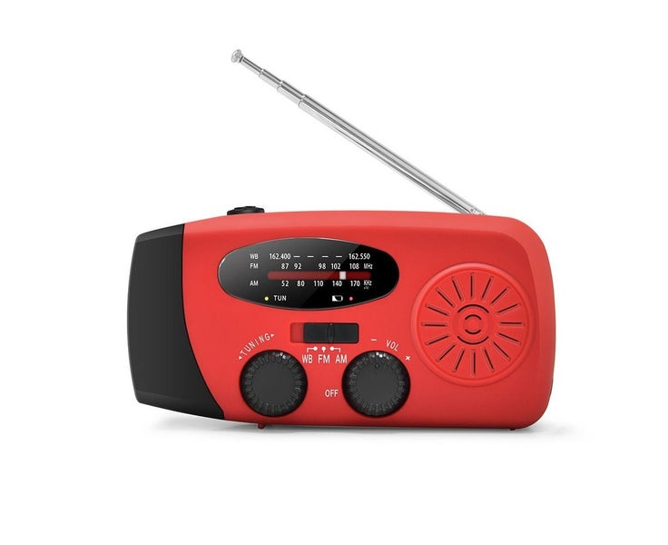 Emergency Hand Crank Radio with NOAA WEATHER FORCAST LED Flashlight 2000mA Carousel 8