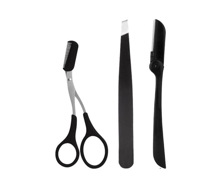 Eyebrow Kit Beauty Scissors, Eyebrow Shaver Kit, Stainless Steel Eyebrow Sh Carousel 2