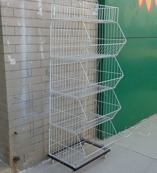 Display Wire Basket With Castors 0.46L x 0.45D x 1.45H (Small) Carousel 1