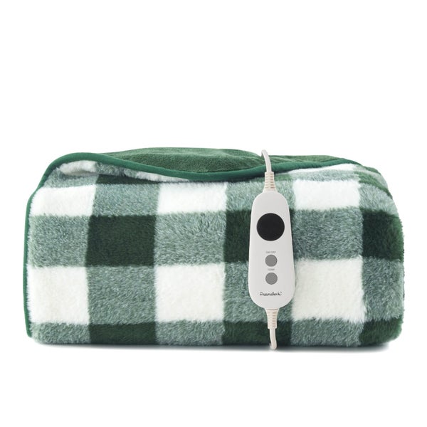 Dreamaker Gingham Plush Heated Throw Green - 130x160cm Carousel 2