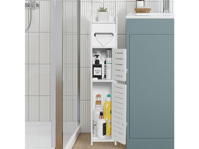 Bathroom Storage Cabinet Shelf Corner Organiser Carousel 1