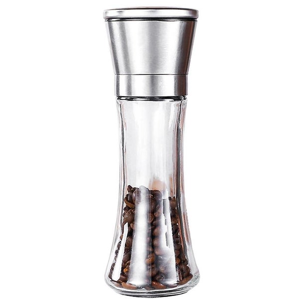 Premium Pepper And Salt Grinder Set Of 2-refillable Coarseness Adjustable Pepper Carousel 1