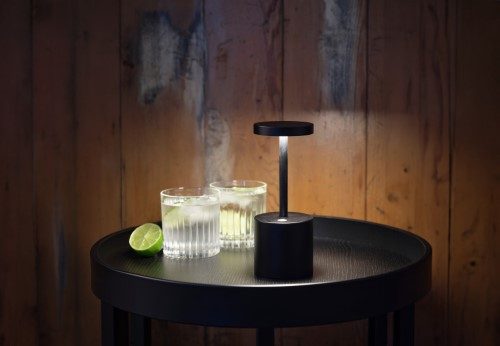 Ambience Charlotte Cordless LED Table Lamp Oxide Black - Tablekraft Carousel 4