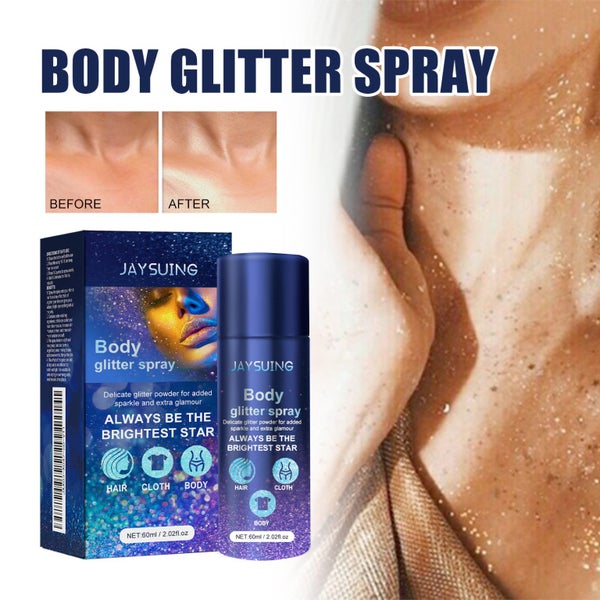 Body Glitter Spray Hairspray Long Lasting For Prom Holiday Stage Makeup Carousel 1