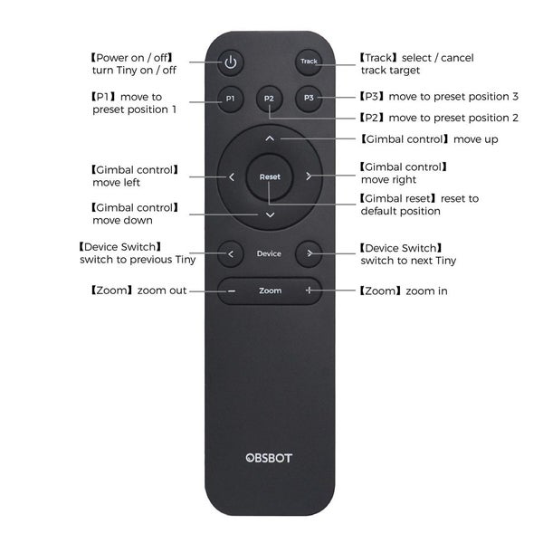 OBSBOT Remote Controller for Tiny 4K and Tiny - Black Carousel 8