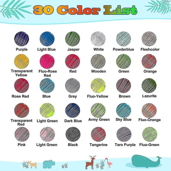 3d Pen Filament 30 Colors, 1.75mm Pla Refills, 3d Pen Printing Colors For Art Cr Carousel 2