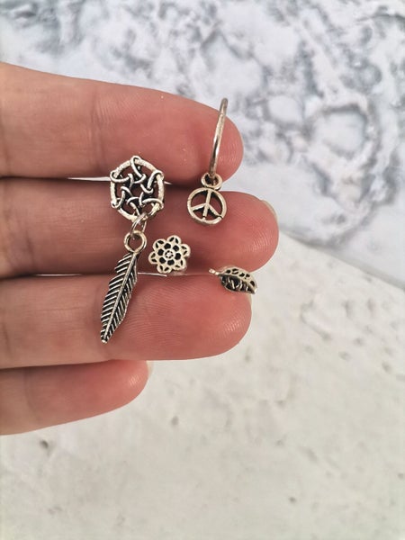 Bohemian Gypsy Asymmetrical Earring Set Carousel 1