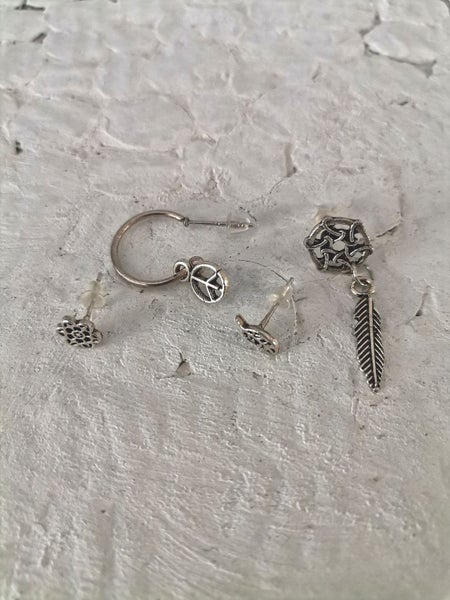 Bohemian Gypsy Asymmetrical Earring Set Carousel 3