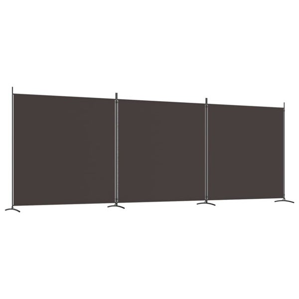 NZ LOCAL STOCK-3-panel Room Divider Brown 525x180 Cm Fabric Tpbxik Carousel 8