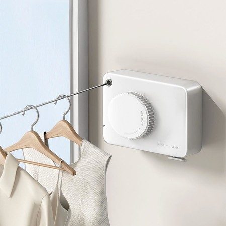 Retractable Clothesline Wall Mounted Clothes Drying Laundry Line Carousel 2