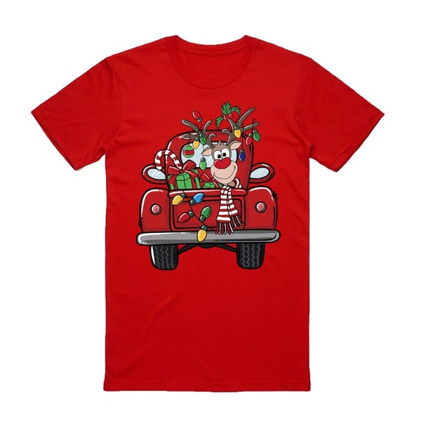 100% Cotton Christmas T Shirt Adult Unisex Tee Tops Funny Santa Party Custume C Carousel 1