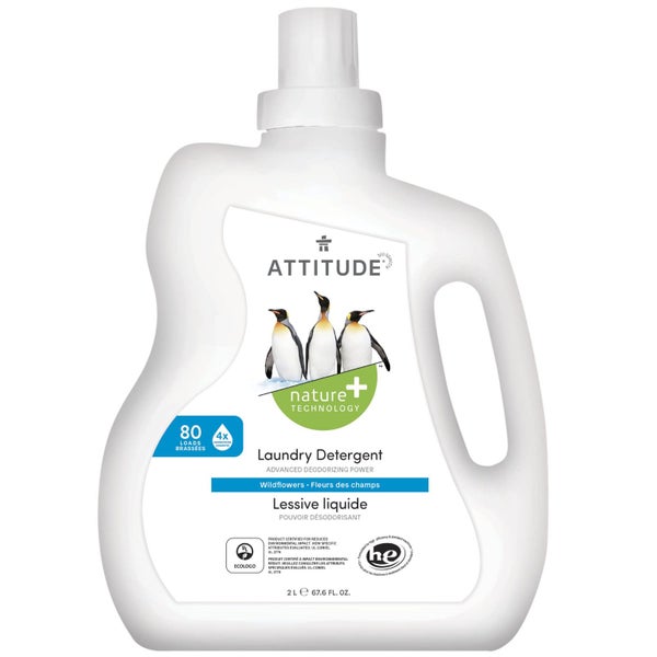 ATTITUDE Liquid Laundry Detergent, EWG Verified Laundry Soap, HE Compatible, Veg Carousel 1