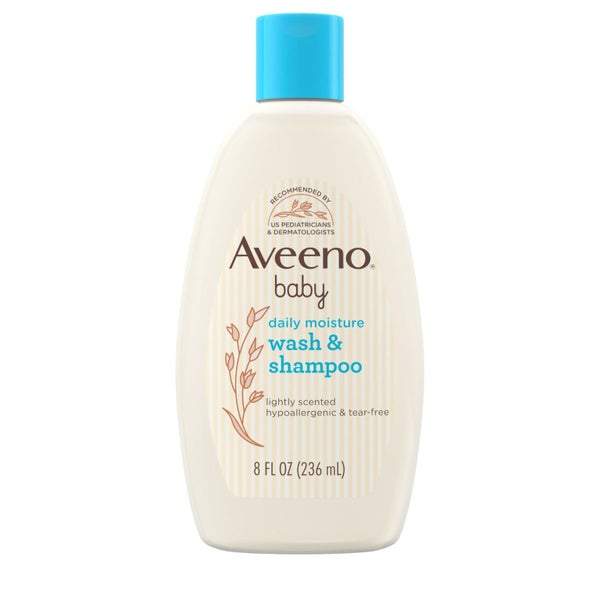 Aveeno Baby Wash & Shampoo for Hair & Body, Tear-Free, Fresh, 8 Oz Carousel 1