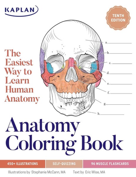 Anatomy Coloring Book with 450+ Realistic Medical Illustrations with Quizzes for Carousel 1