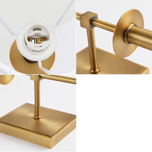 Wall Sconce Lighting Fixture With Flared Lamp Shade And Tapered Column Stand Carousel 2