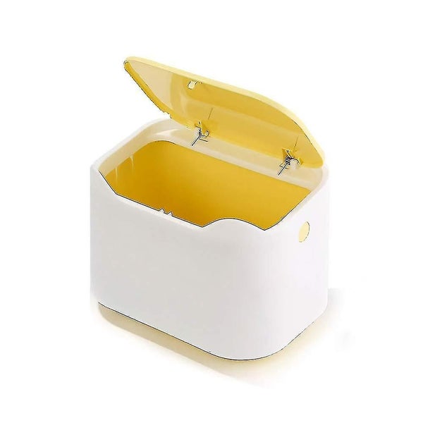 Small Desk Mini Trash Can With Lid Carousel 1