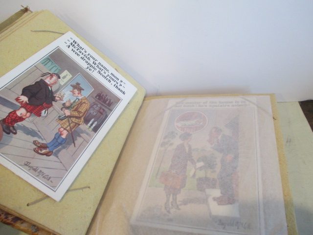 VINTAGE HUMOROUS POST CARDS/HANDMADE ALBUM. Carousel 8