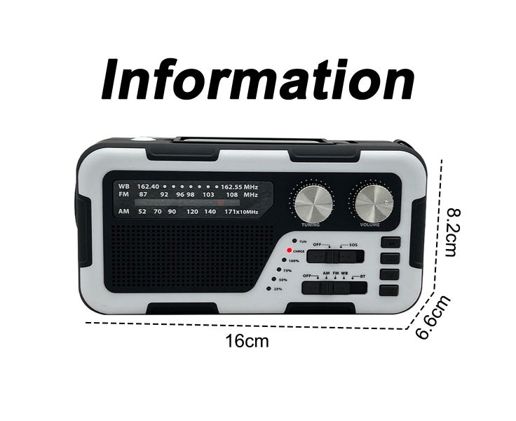 Emergency Weather Radio Portable With Solar Charging, Hand Crank, Am/Fm/No Carousel 2