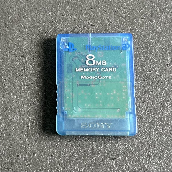 Official Sony Playstation 2 (PS2) Memory Card - Clear Blue Carousel 1