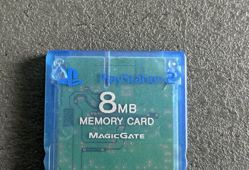 Official Sony Playstation 2 (PS2) Memory Card - Clear Blue Carousel 3