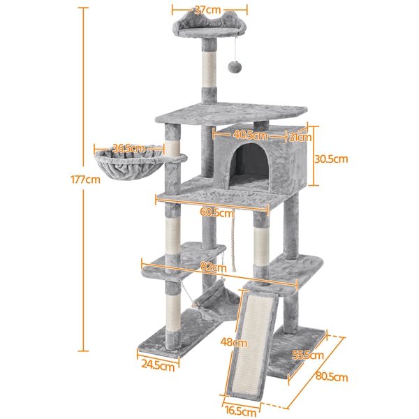 Multilevel Cat Tree Large Cat Tower Carousel 2