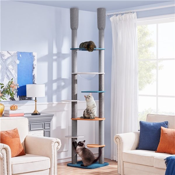 8-8.6FT Floor-to-Ceiling Cat Tree Carousel 1