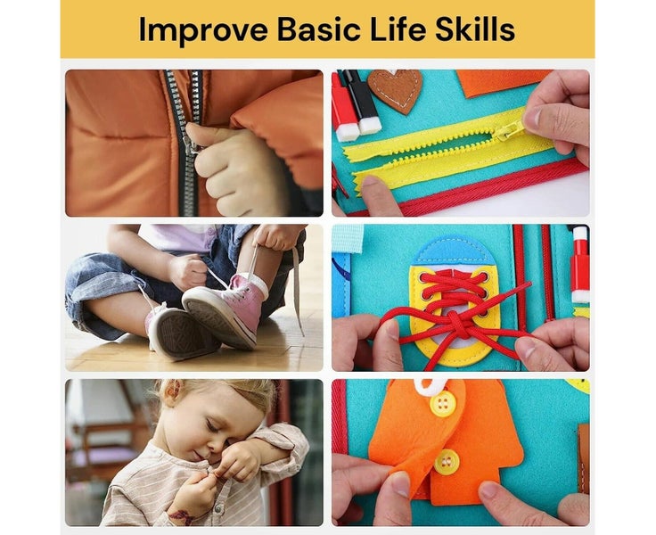 Educational Sensory Kids Busy Board Intelligence Montessori Toy Learning To Carousel 6