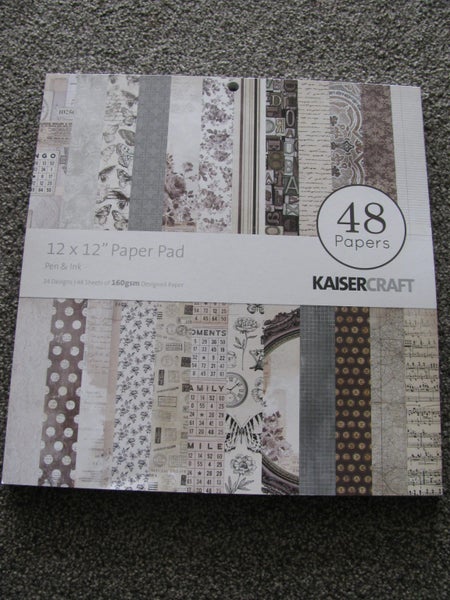 Kaisercraft - Pen & Ink - 12x12 paper 43 sheets Carousel 1
