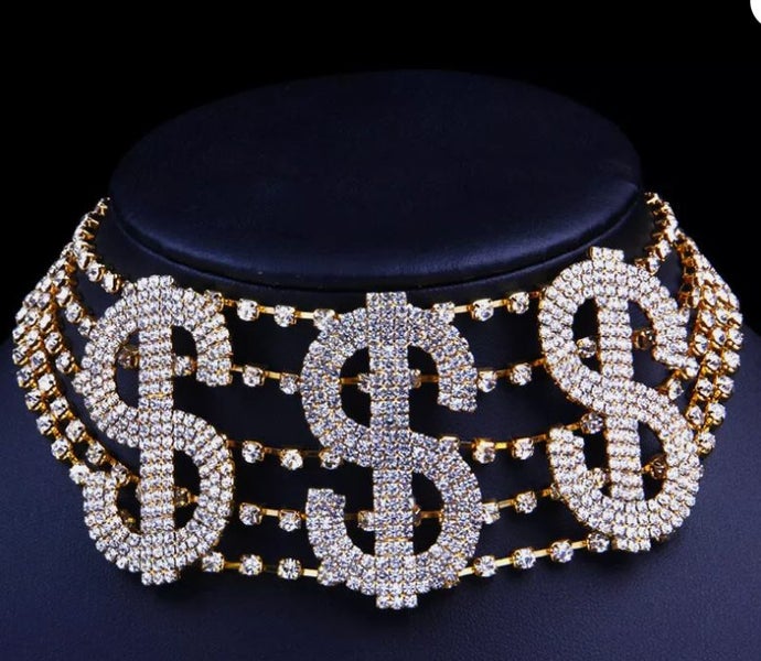 Chain Dollar Necklace Multilayer Chain Choker Women Necklace Jewelry Carousel 2