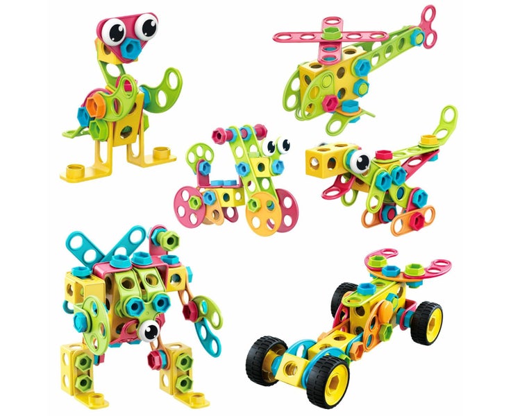 Educational STEM Learning Toys, Construction Building Block Games with Toy Carousel 1