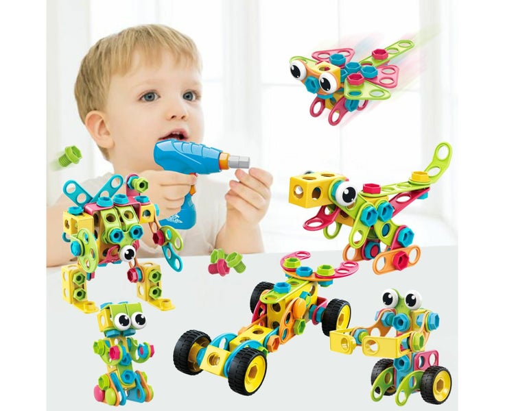 Educational STEM Learning Toys, Construction Building Block Games with Toy Carousel 2