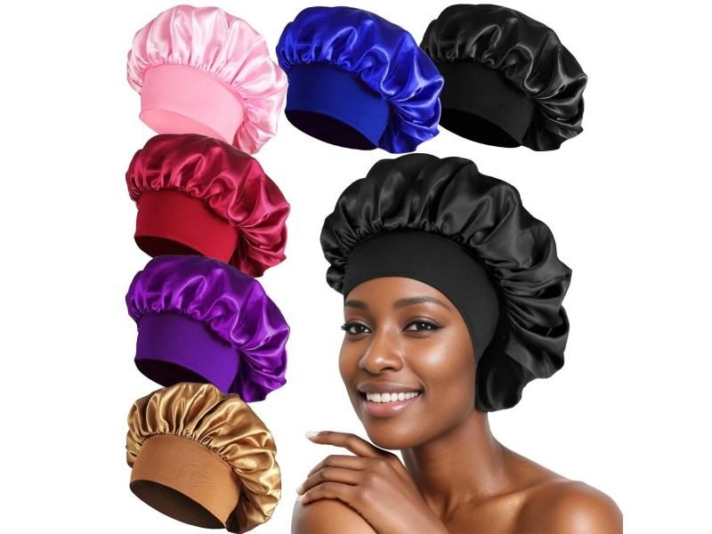 Satin Bonnet Silk Bonnets For Black Women's Hair Care Carousel 2