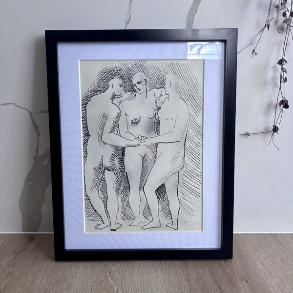 Vintage Picasso 1960’s - “Three Nudes” - Original Zervos Book Plate Carousel 1