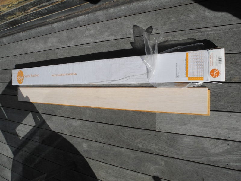 solid bamboo overlay flooring.13 boxes available. Carousel 1