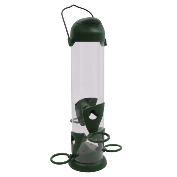 Wild Birds Large Plastic Flip Top Seed Feeder Hanging Feeding Garden Station Carousel 2