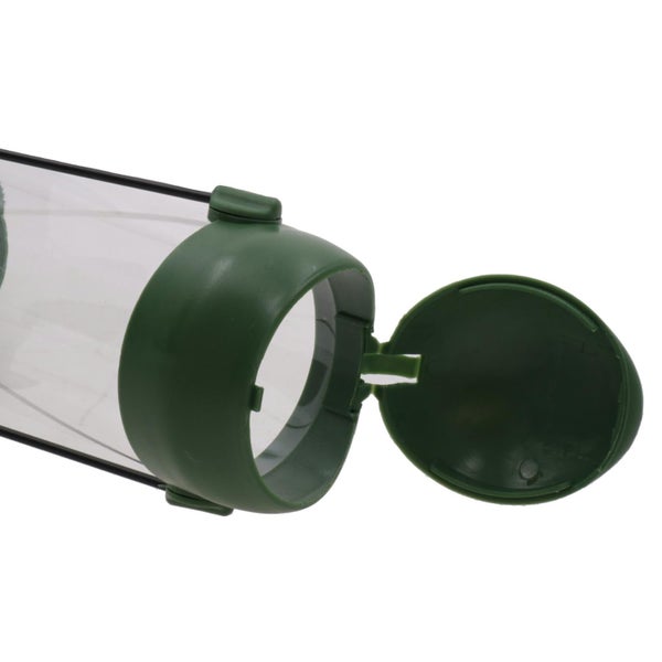 Wild Birds Large Plastic Flip Top Seed Feeder Hanging Feeding Garden Station Carousel 6