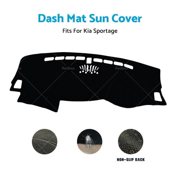 Dash Mat Fits For Kia Sportage 2017-2021 Dashboard Cover Black Carpet Non-slip Carousel 2