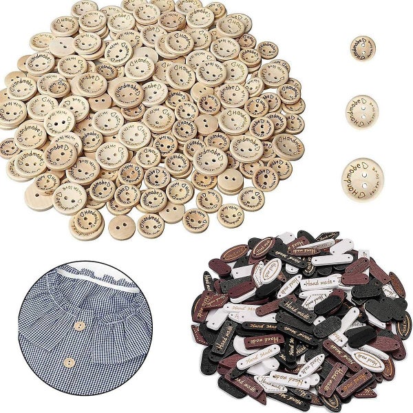 Wooden Buttons Set Of 150 Handmade Wood Buttons 2 hole Natural Wood Buttons Fo Carousel 1