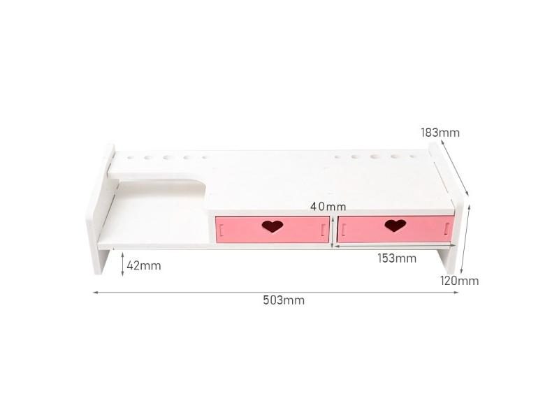 Computer Stand Desk For Monitor Laptop W/Storage Rack Carousel 1