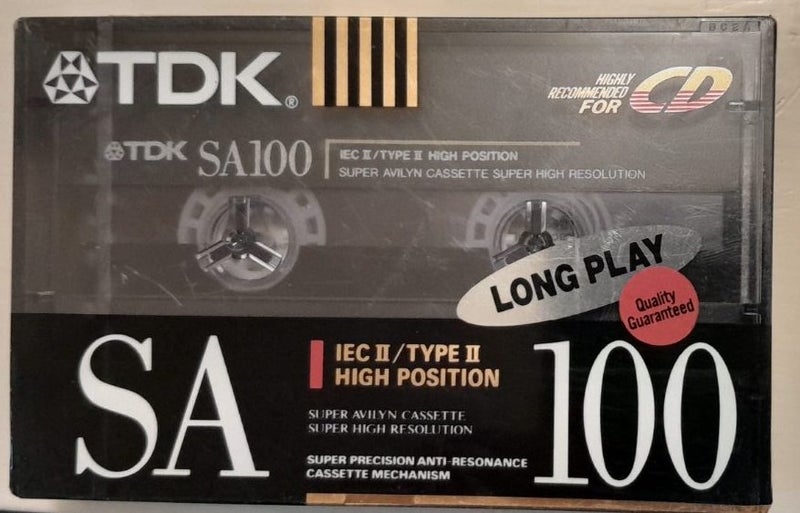 Excellent Classic! - TDK SA 100 Min Type II Blank Audio Cassette Tape (sealed) Carousel 1