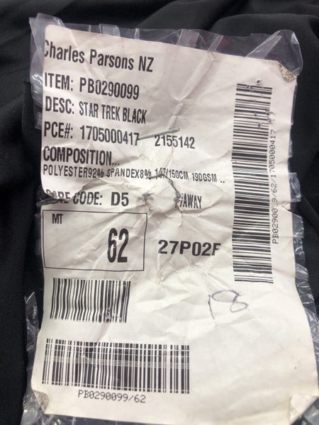 Black Polyester / Spandex fabric 150 cm metres x 5 metres Paula Ryan fabric Carousel 2