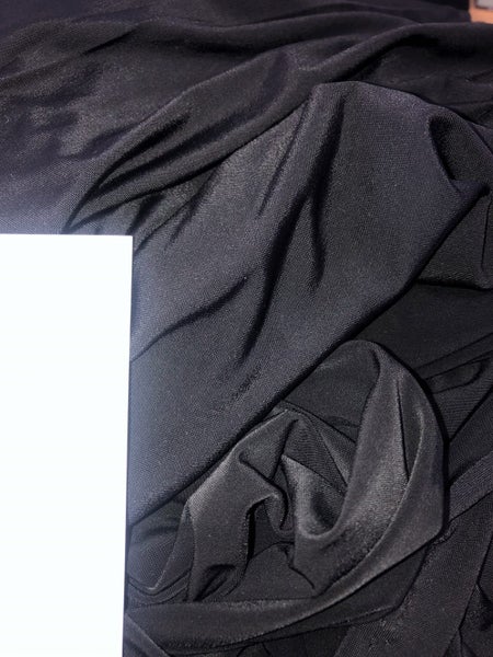 Black Polyester / Spandex fabric 150 cm metres x 5 metres Paula Ryan fabric Carousel 1