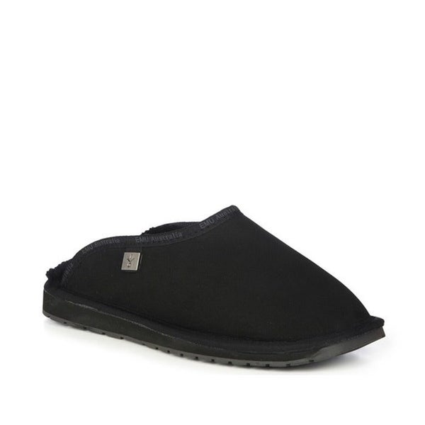EMU Mens Platinum Esperance Scuff Slipper Slip On Sheepskin Unisex Black Carousel 1